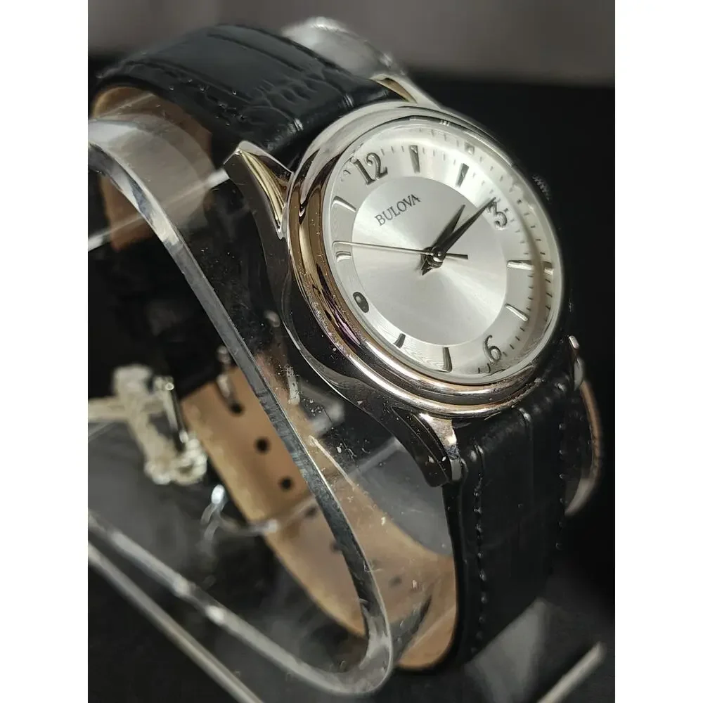 BULOVA 96T58 30mm Silver Dial Classic Ladies Watch Needs Battery (Included)
